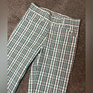 RARE VINTAGE 1970s Plaid Super Denim Pants 26” waist P8